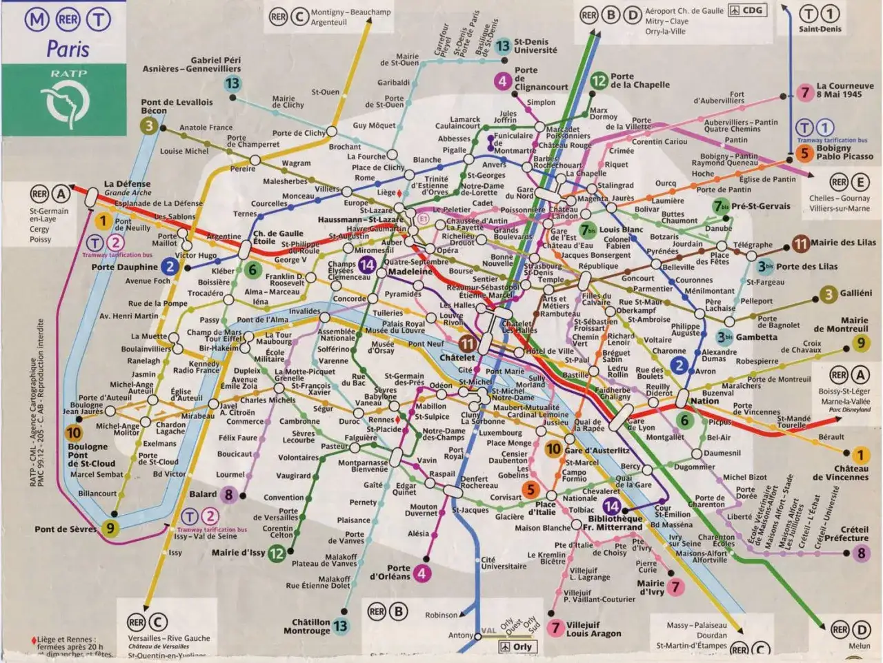 Paris RATP: Linien M, RER, T. Was ist RER in Paris? Ein Netz von Vorortbahnen, das die Stadt mit dem Umland verbindet.